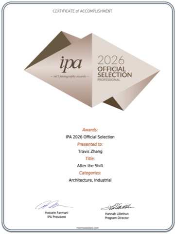 International Photography Awards 2026 Official Selection certificate for After the Shift